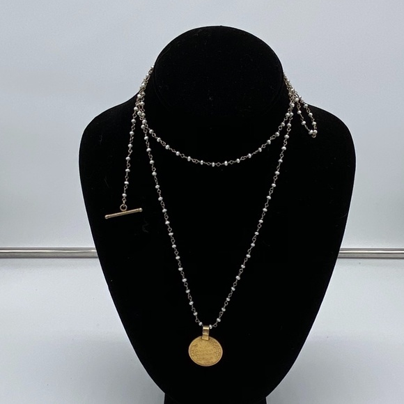 SOLD. Safia Day long wrap coin necklace - Picture 4 of 7